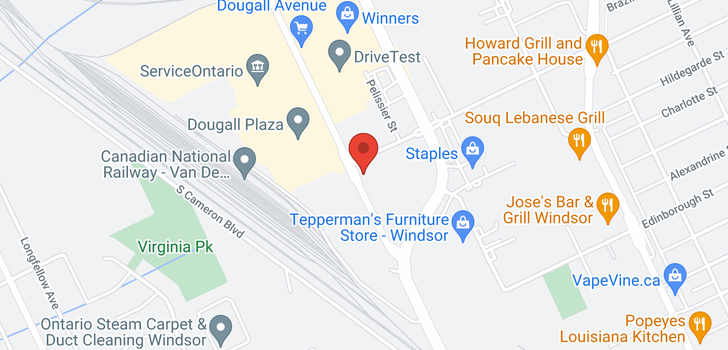 map of 2534 DOUGALL AVE
